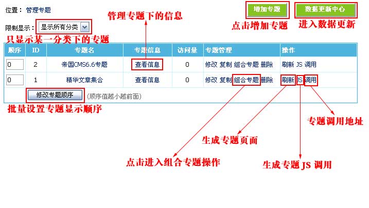 帝国CMS管理专题如何设置 第8张